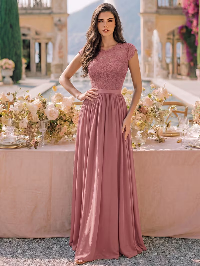 Women's Wedding Event Sequined Evening Gown