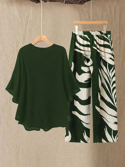 Chill Mode Co-Ord Set Half Sleeve T-shirt & Straight Leg Pant