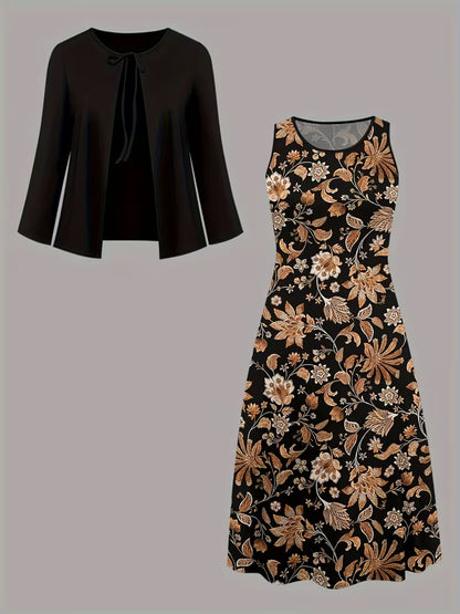 Women’s Floral Layered Dress Set