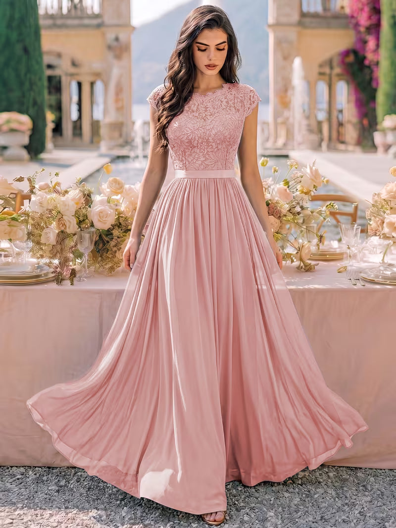 Women's Wedding Event Sequined Evening Gown