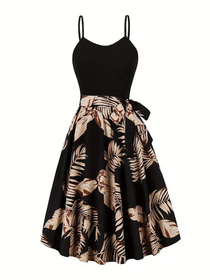 Midnight Bloom 2-Piece Midi Dress Set