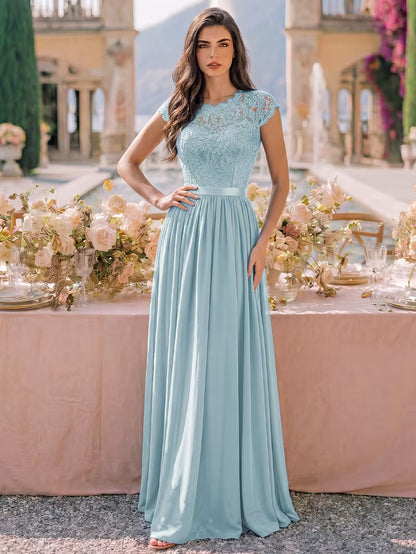 Women's Wedding Event Sequined Evening Gown