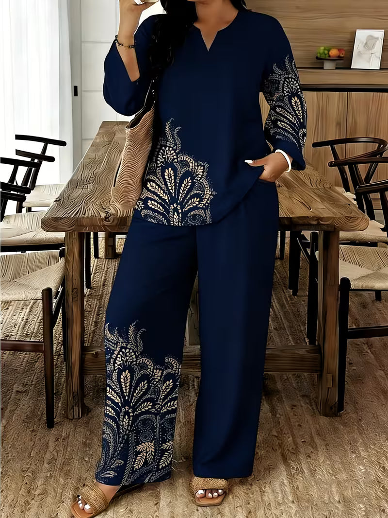 Women's Elegant Printed Lounge Set