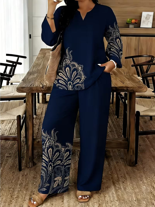 Women's Elegant Printed Lounge Set