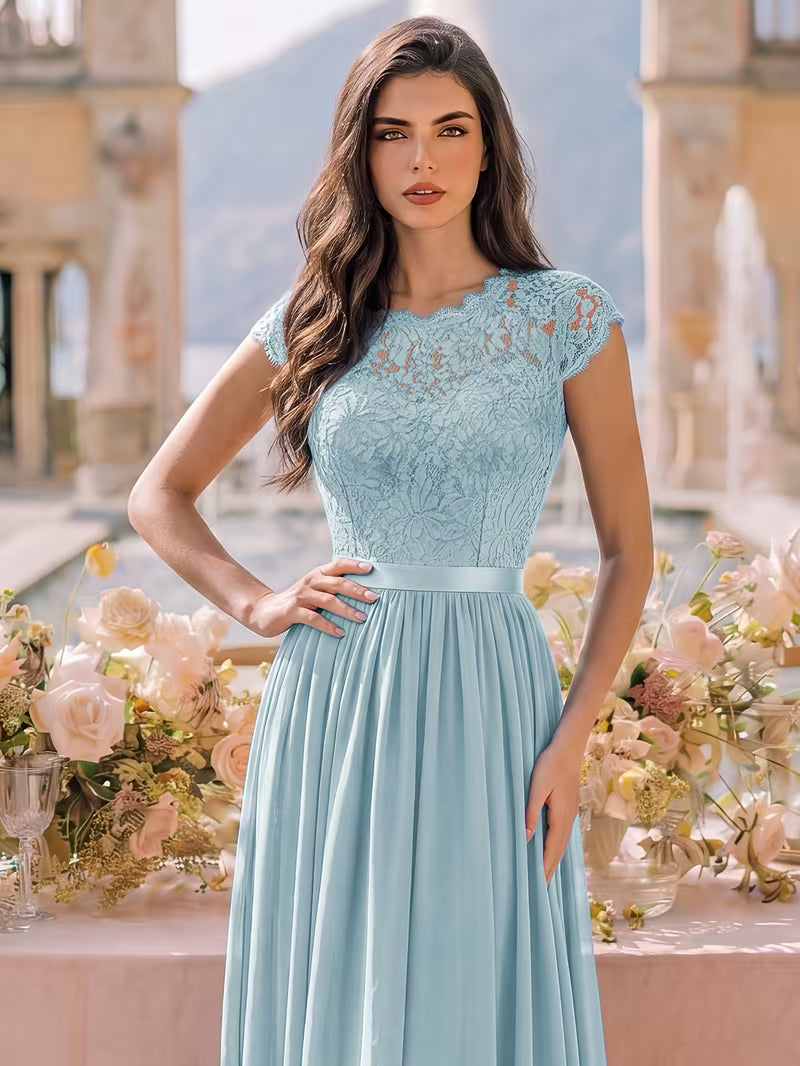 Women's Wedding Event Sequined Evening Gown