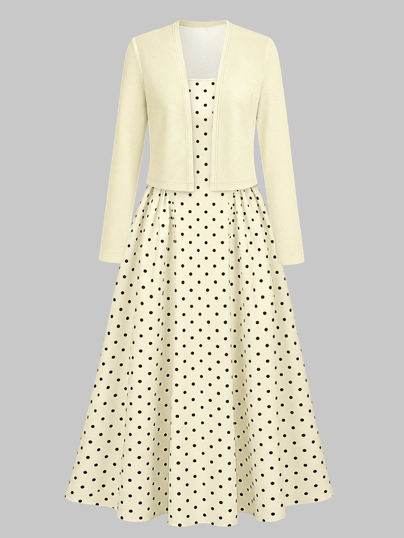 Women's Abstract Print 2-Piece Maxi Dress Set | Elegant Jacket Co-Ord