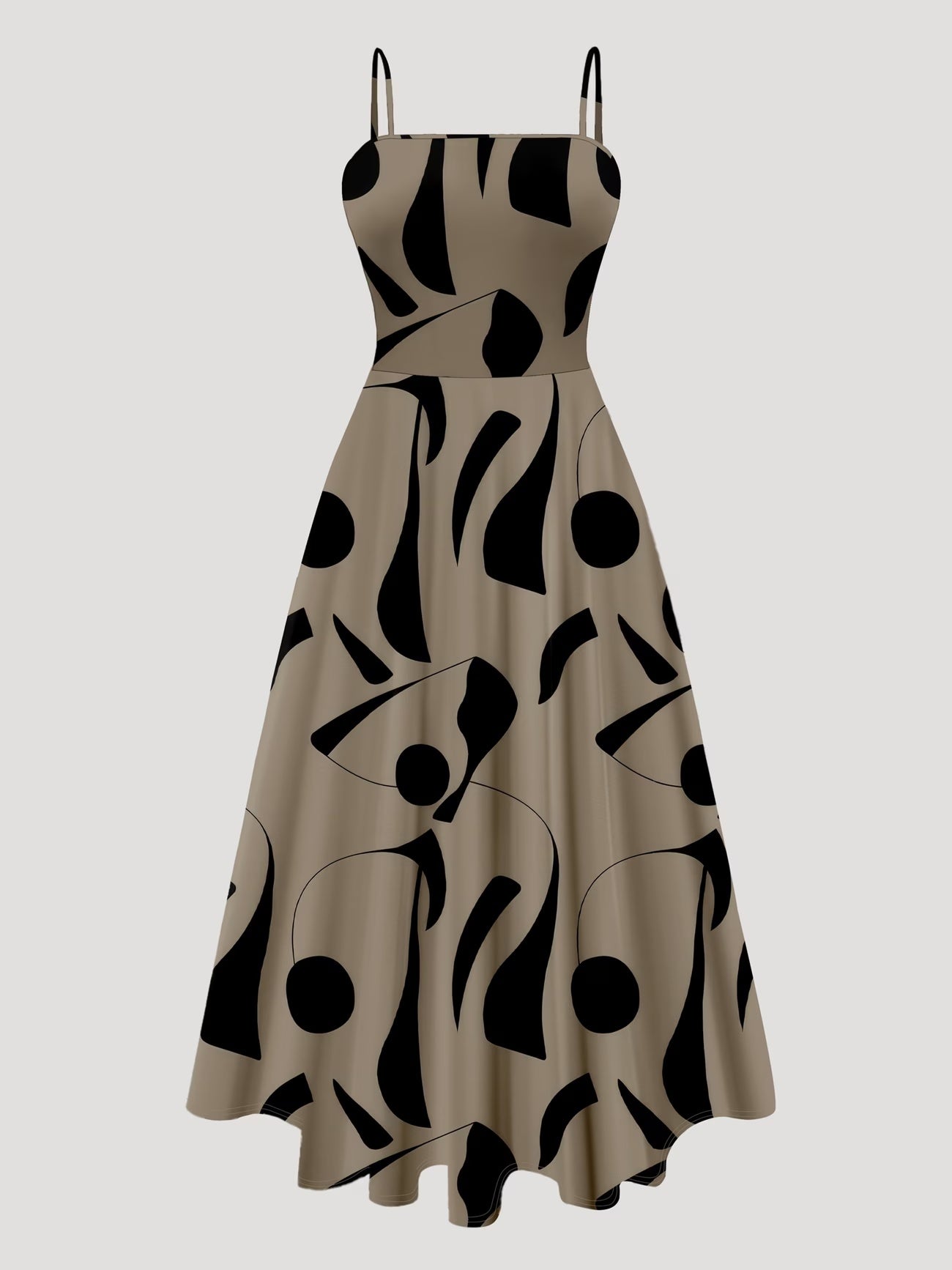 Women's Abstract Print 2-Piece Maxi Dress Set | Elegant Jacket Co-Ord