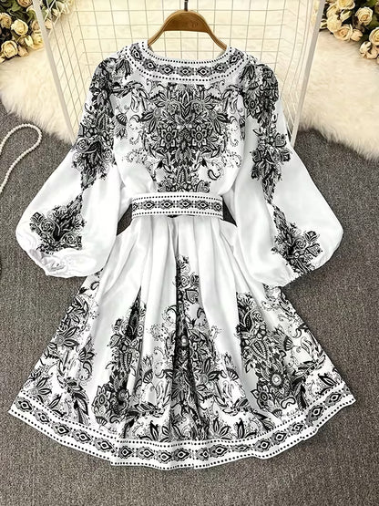 Women’s Floral Printed Flare Dress
