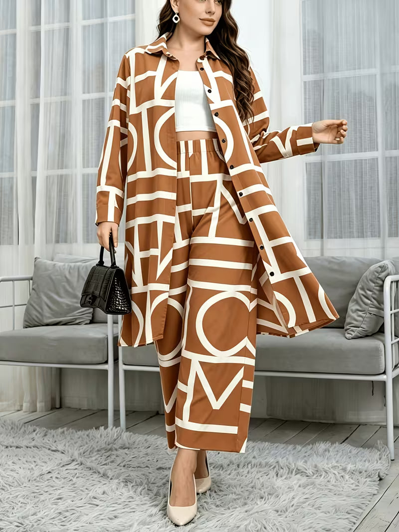 Women’s Stylish 3-Piece Shirt Pant Set