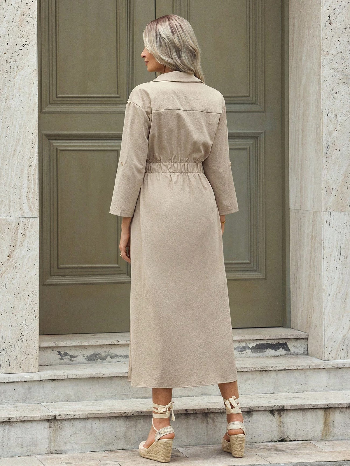 Women’s Elegant Utility Shirt Dress