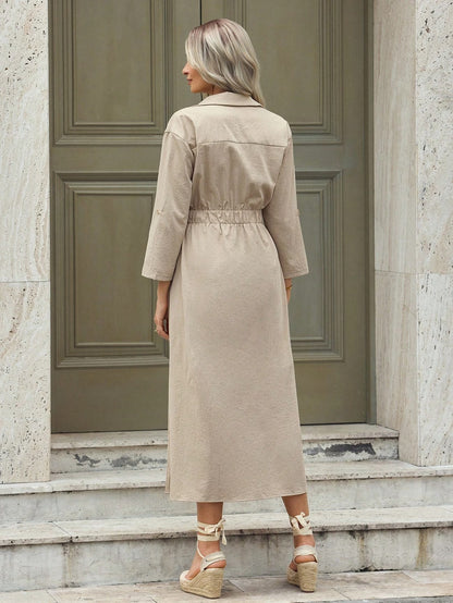 Women’s Elegant Utility Shirt Dress