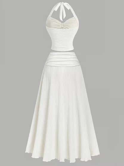 Women's Elegant Halter Top & Skirt