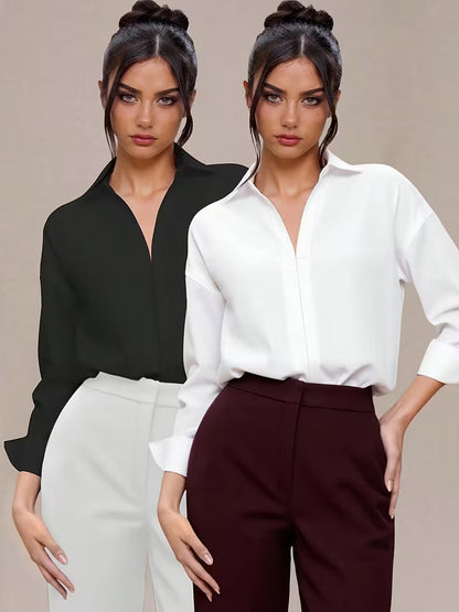 Women's Solid Shirt Pack of 2