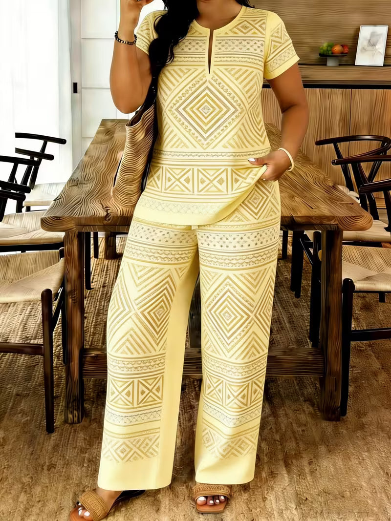 Women’s Striped Relaxed-Fit Co-Ord Set