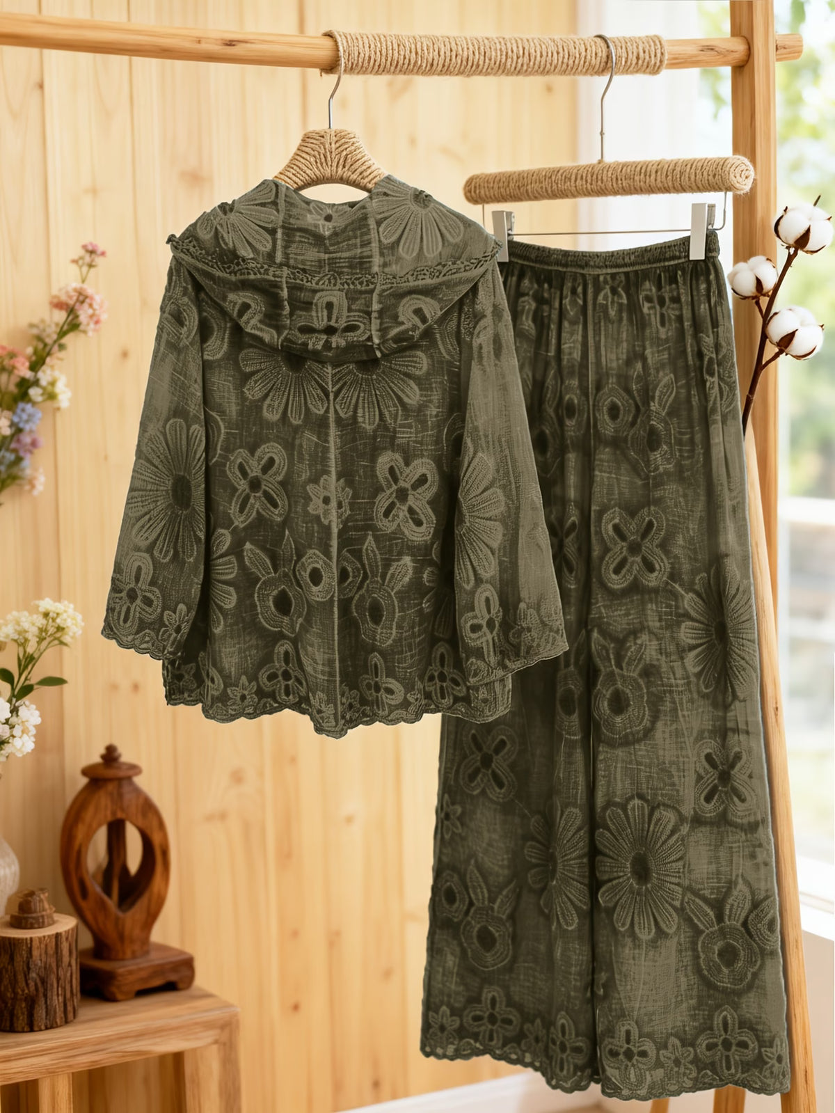 Women’s Floral Printed Shirt Pant Set