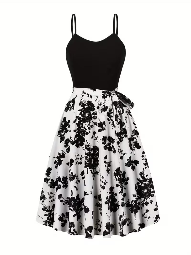Midnight Bloom 2-Piece Midi Dress Set