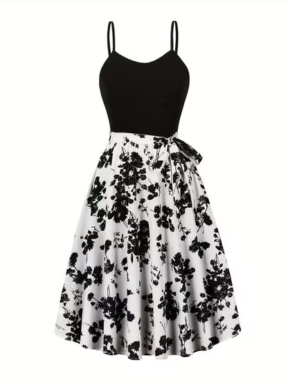Midnight Bloom 2-Piece Midi Dress Set
