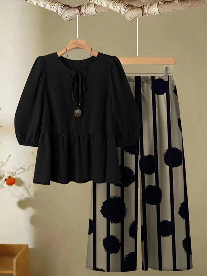Chill Mode Co-Ord Set Half Sleeve T-shirt & Straight Leg Pant