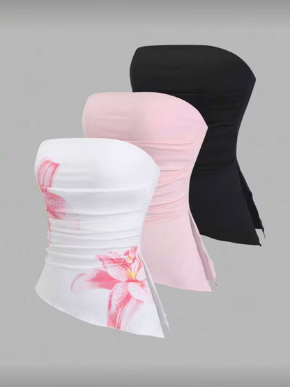 3-Pack of Seamless Stretchable Crop Tops – Soft & Foldable