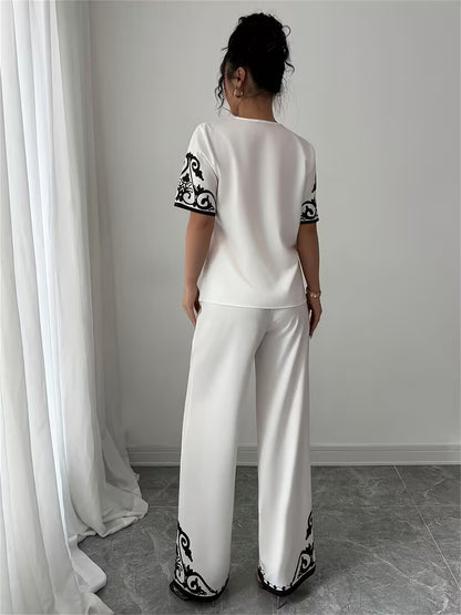 Women's Printed Relaxed Fit Outfit Set