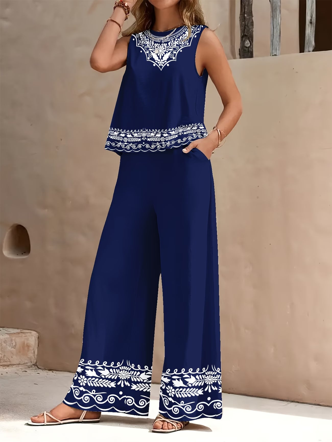 Women's Printed Relaxed Fit Outfit Set