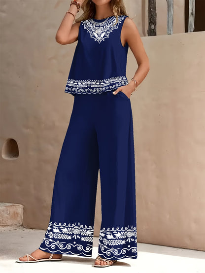 Women's Printed Relaxed Fit Outfit Set