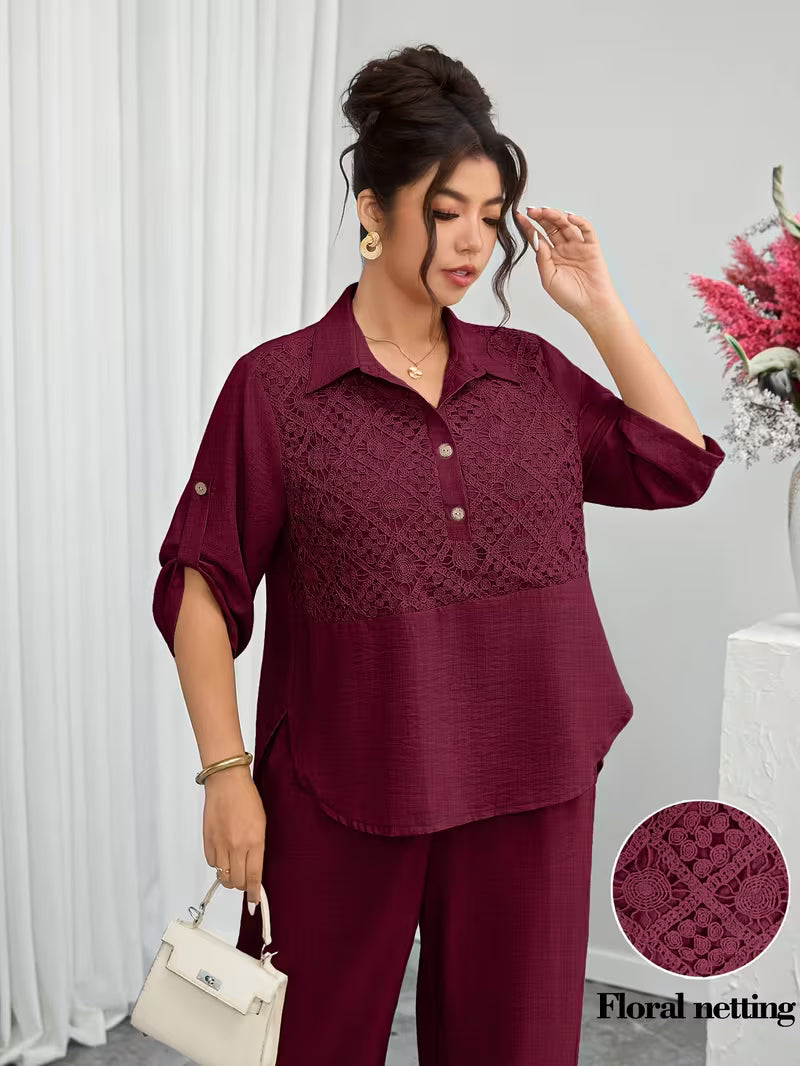 Elegant Lace Co-Ord Set