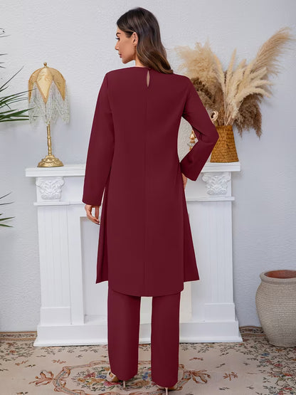 Luxury Pearl Sequin Abaya 2-Piece Set