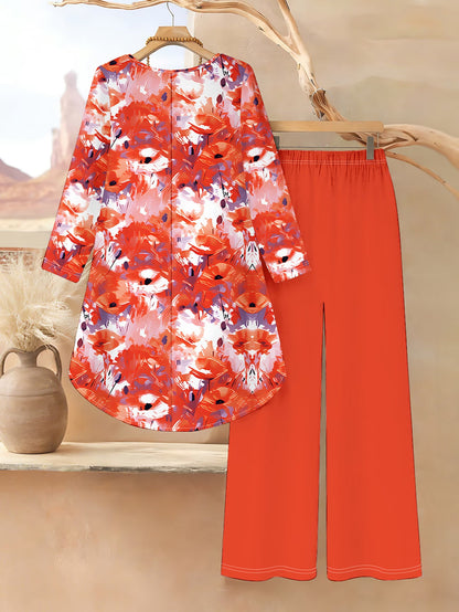 Floral Elegance Long Sleeve Co-Ord Set