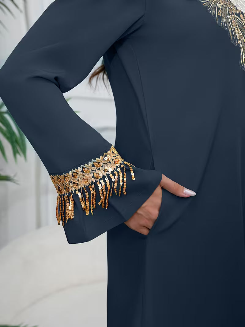 Royal Embroidered Sequin Ladies' Suit