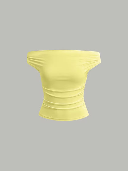 3-Pack of Seamless Stretchable Crop Tops – Soft & Foldable