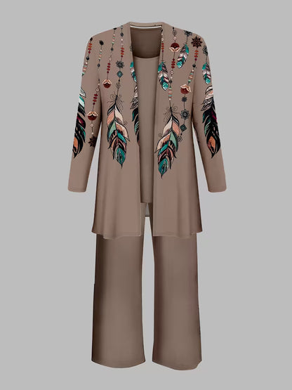 Women’s 3pcs Cardigan, Vest & Pants Fashion Set
