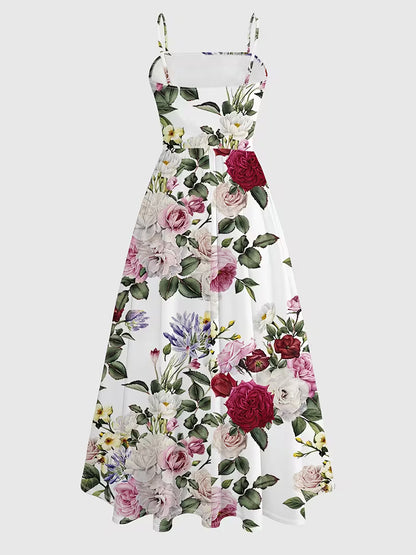 Women's New Summer Fashion Printed 2pcs Dress Set