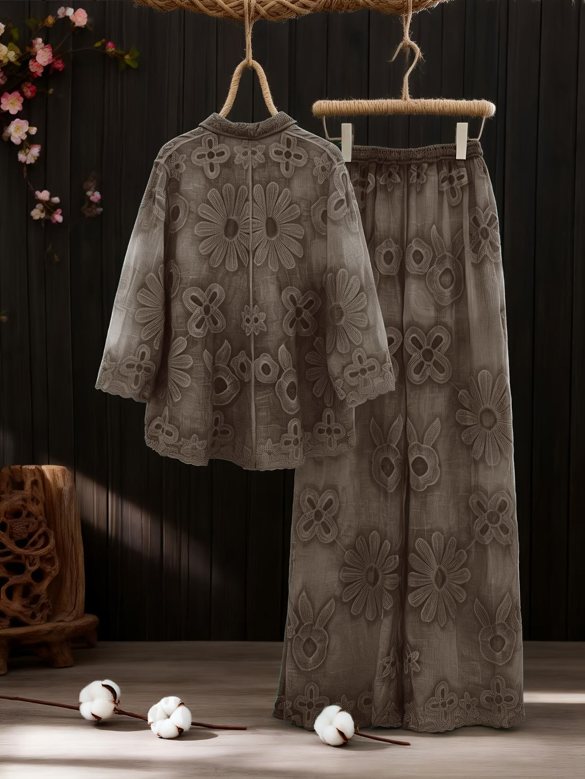 Women’s Floral Printed Shirt Pant Set