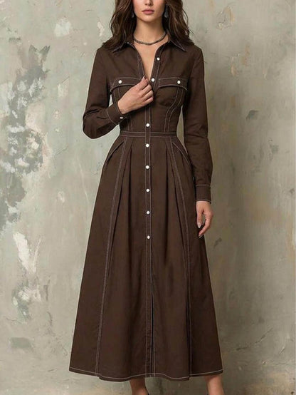 Women’s Elegant Utility Shirt Dress