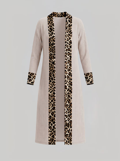 Women's Botanical Print Dress & Tie-Front Cardigan Two-Piece Set