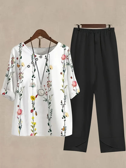 Chill Mode Co-Ord Set Half Sleeve T-shirt & Straight Leg Pant