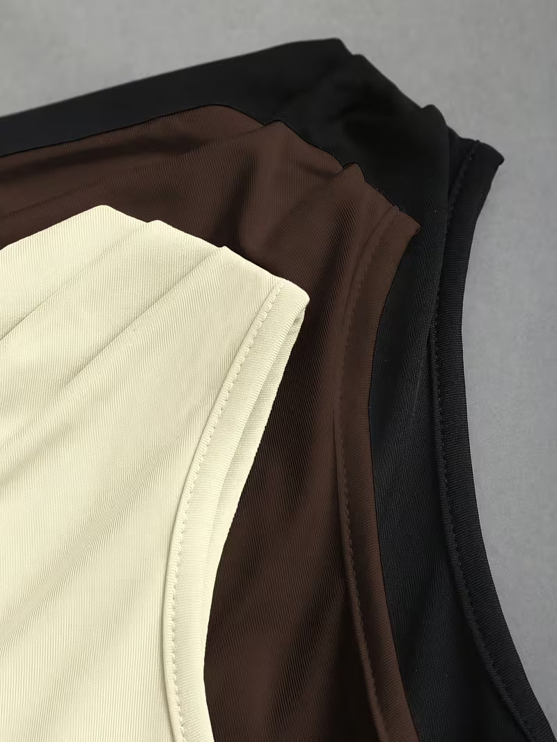 3-Pack of Seamless Stretchable Crop Tops – Soft & Foldable