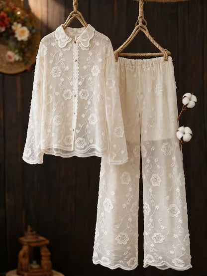 Women’s Floral Printed Shirt Pant Set