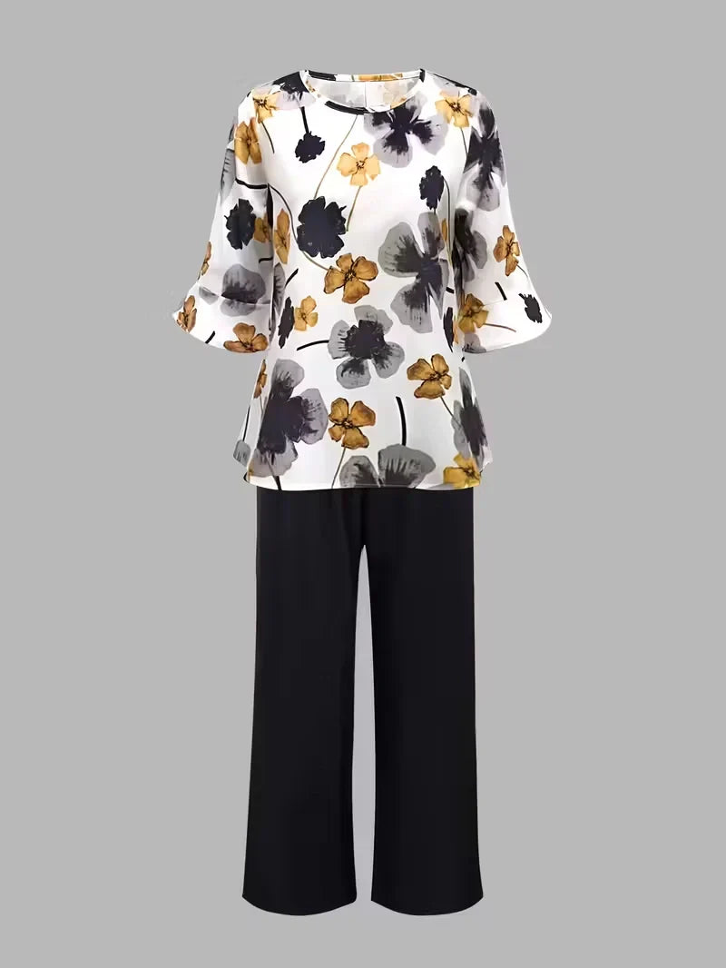 Midnight Bloom Co-Ord Set – Effortless Elegance for Everyday Wear