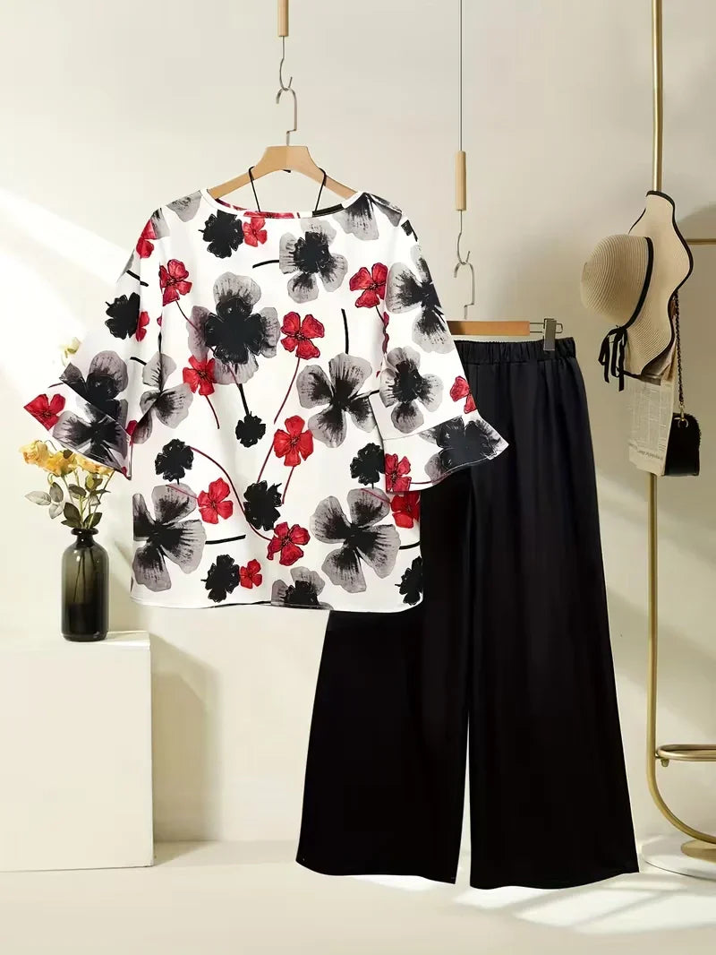 Midnight Bloom Co-Ord Set – Effortless Elegance for Everyday Wear