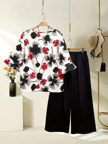 Midnight Bloom Co-Ord Set – Effortless Elegance for Everyday Wear