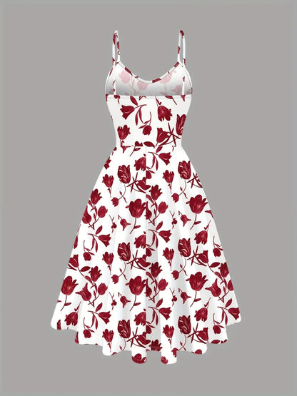 Floral Dress & Cardigan Set