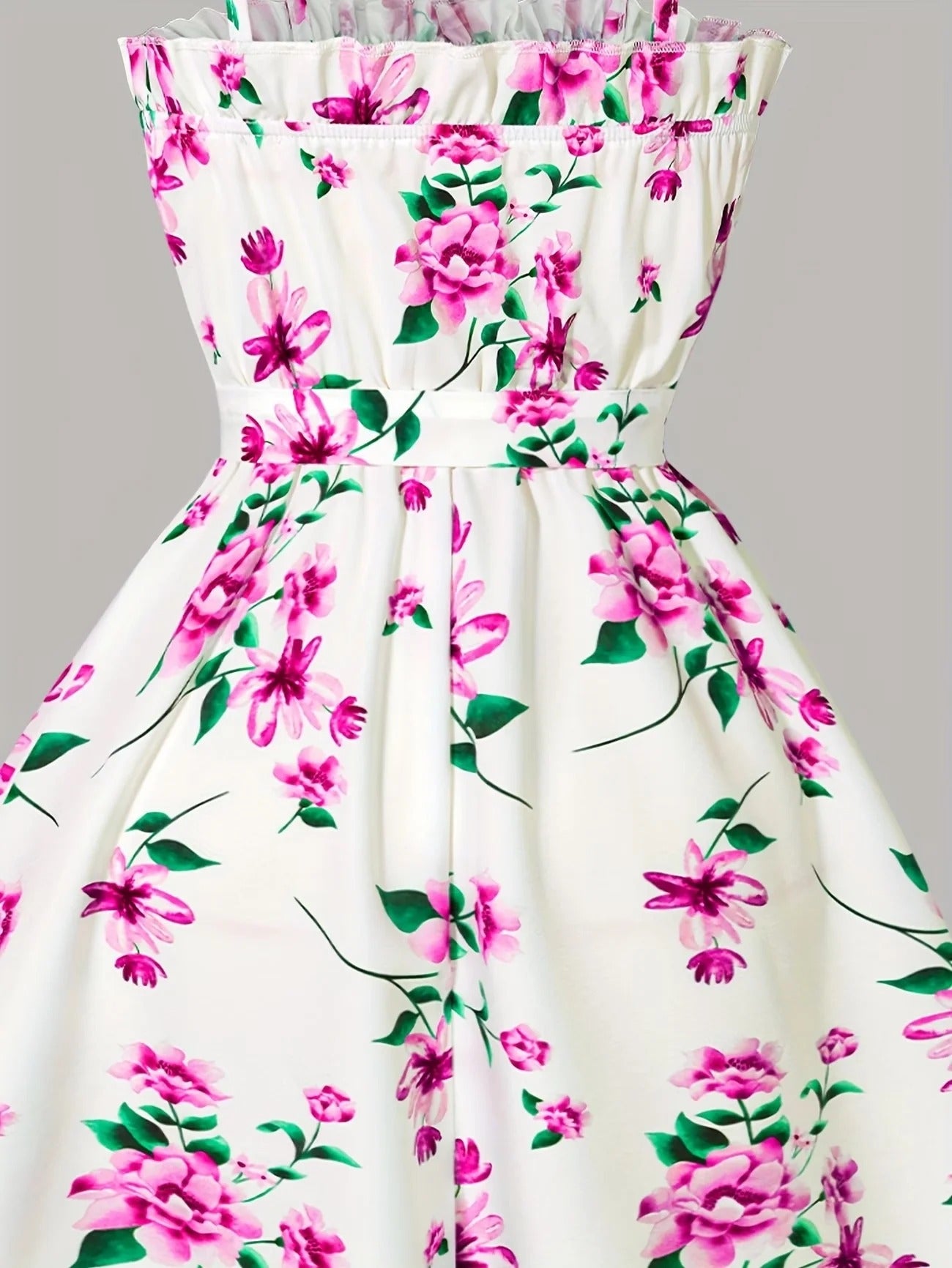 Floral Dress & Cardigan Set