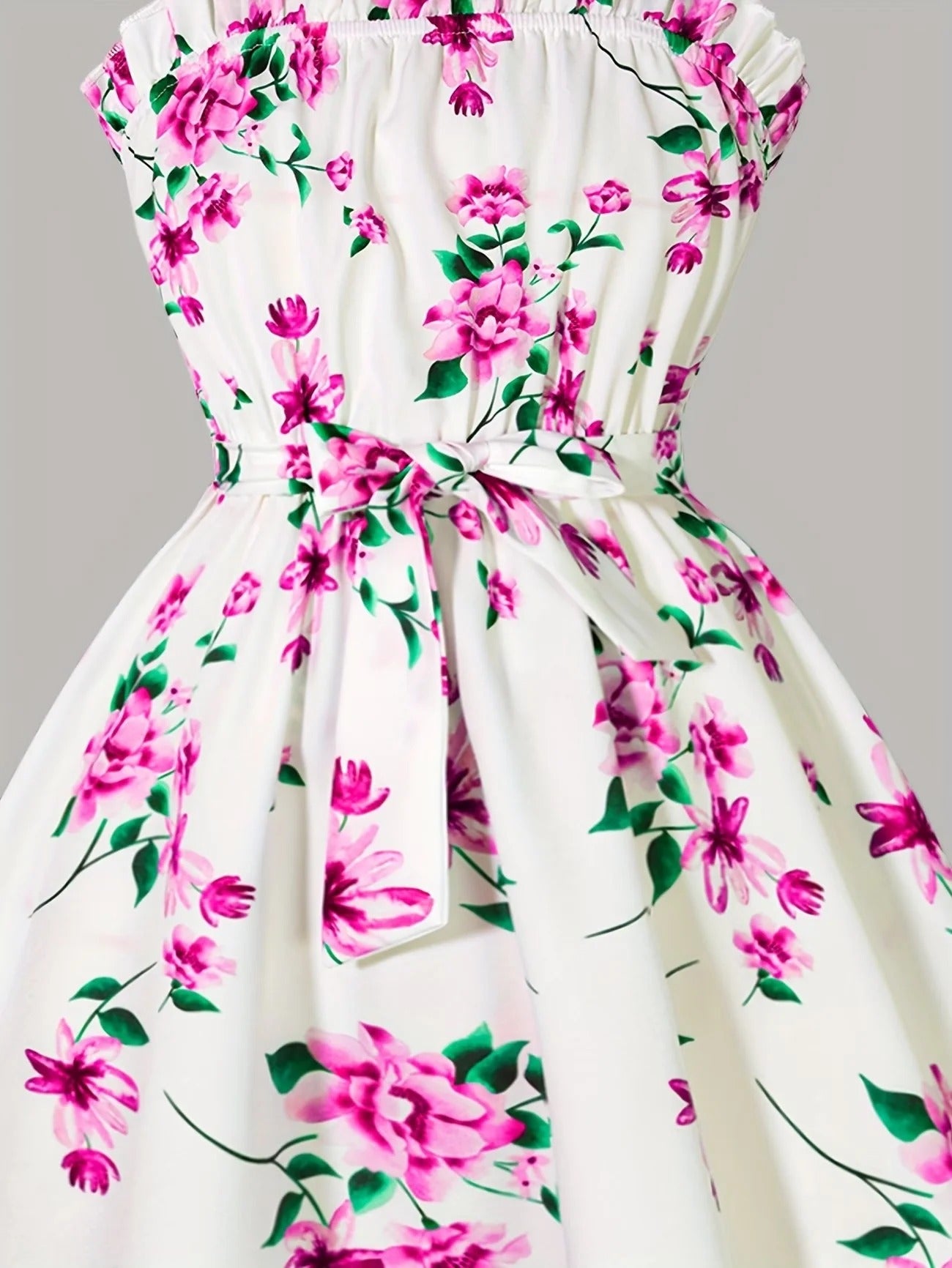 Floral Dress & Cardigan Set