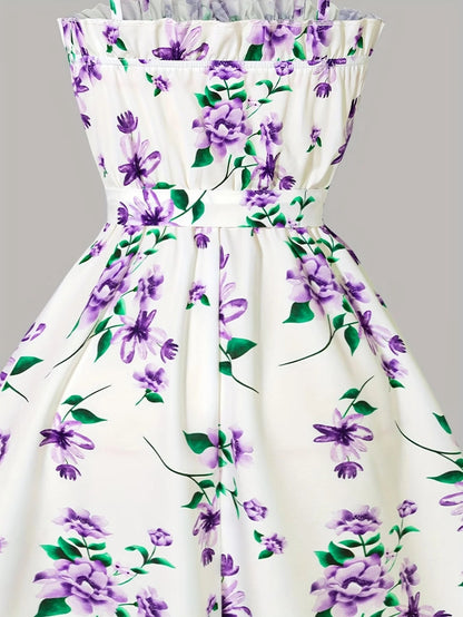 Floral Dress & Cardigan Set