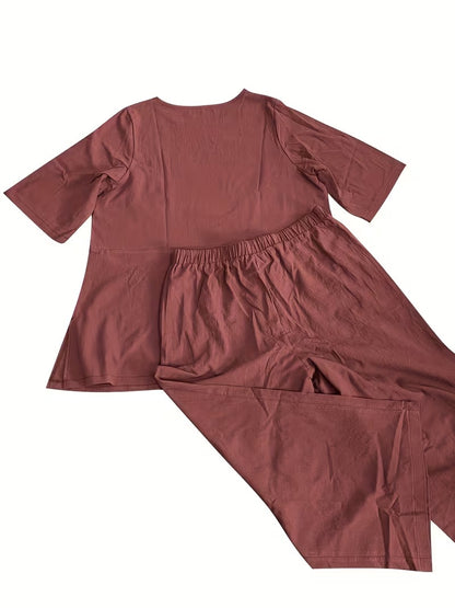 Stylish Solid Color Women's Outfit
