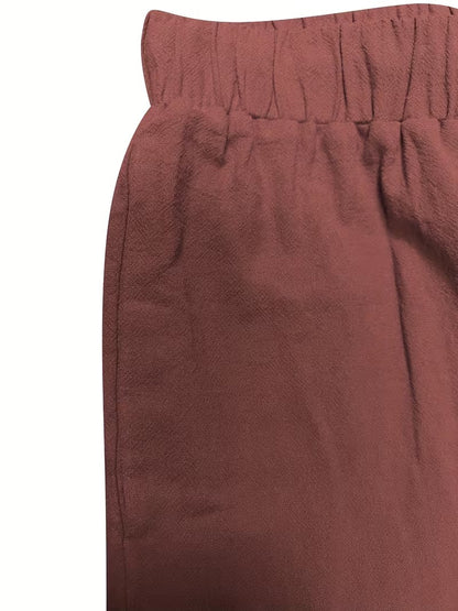 Stylish Solid Color Women's Outfit