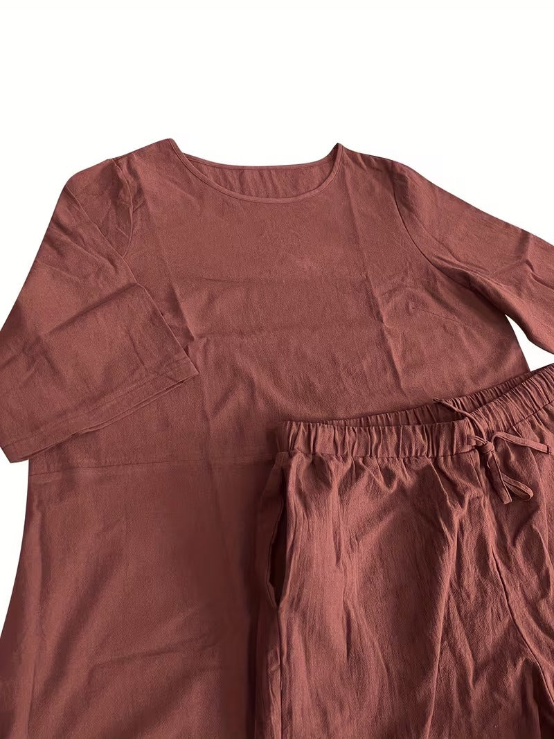 Stylish Solid Color Women's Outfit