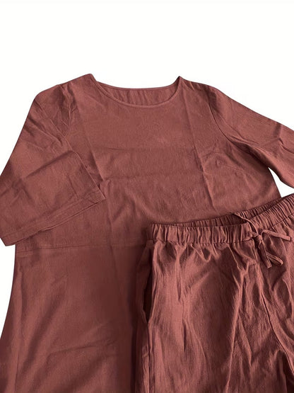 Stylish Solid Color Women's Outfit